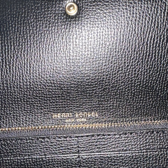 Henri Bendel Black Clutch with Gold Accent - Picture 4 of 8
